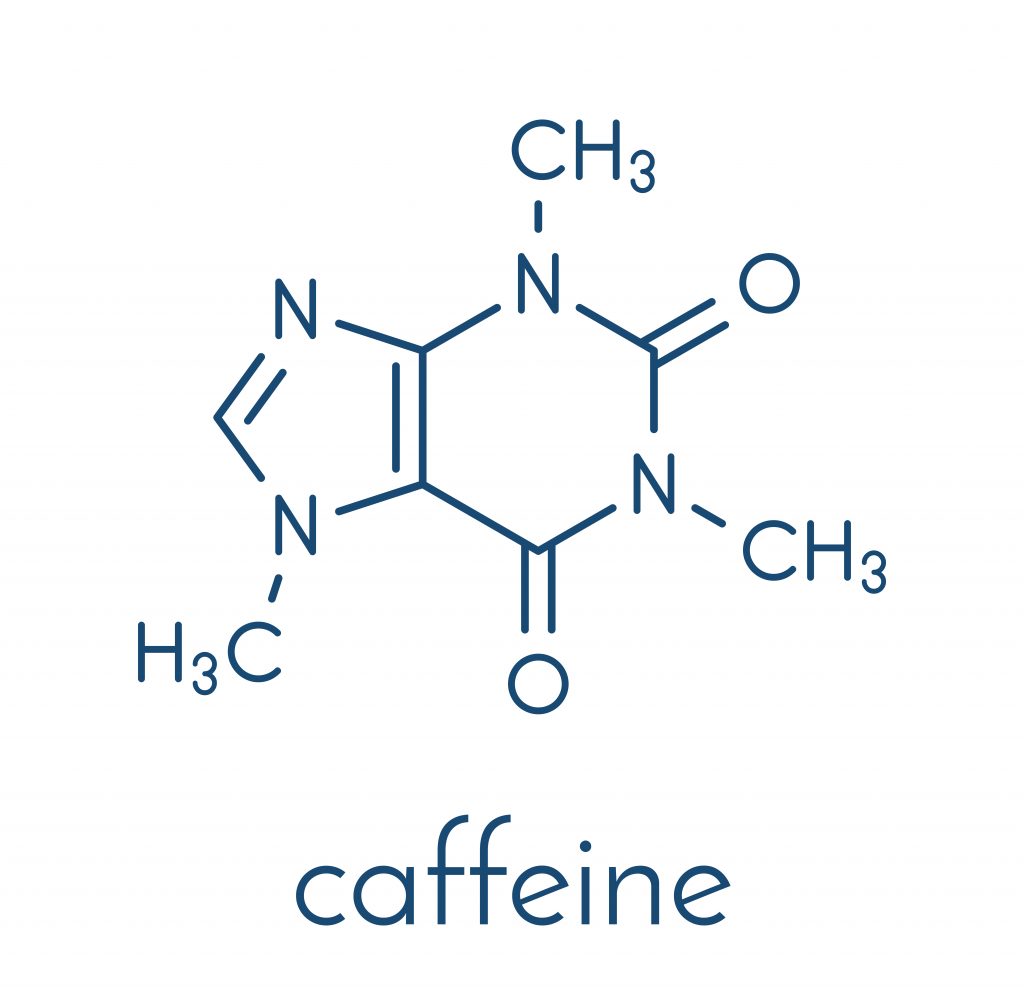 Wzór strukturalny kofeiny