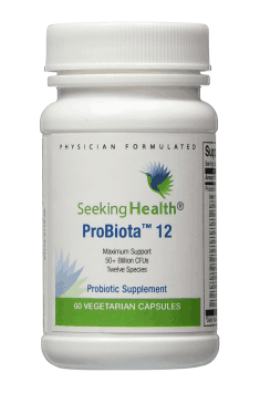 W kwestii wyboru probiotyków, wiodącym producentem najwyzszej jakości probiotyków pozostaje Seeking Health. Probiota 12 to produkt zawierający aż 12 wyizolowanych szczepów bakterii probiotycznych!