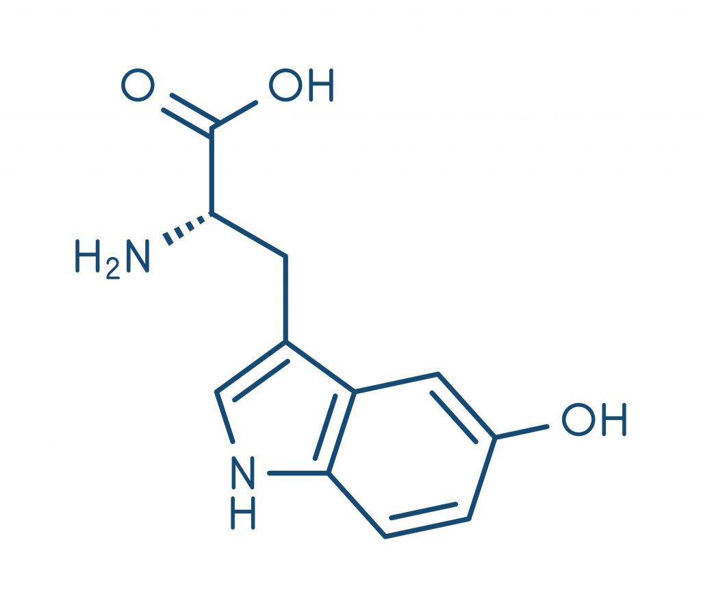 Wzór strukturalny 5-hydroksytryptofanu