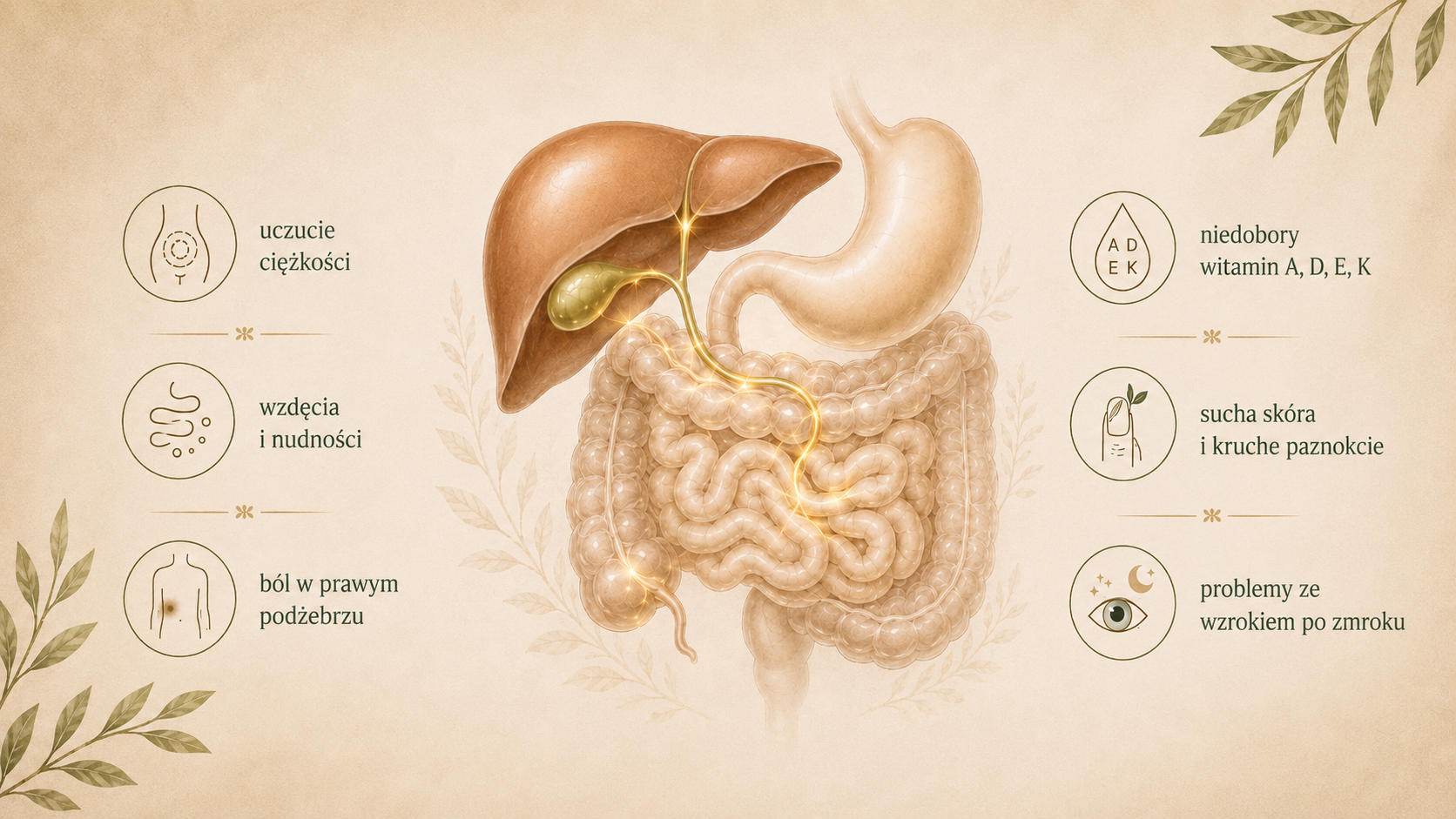 Anatomia układu pokarmowego i możliwe objawy