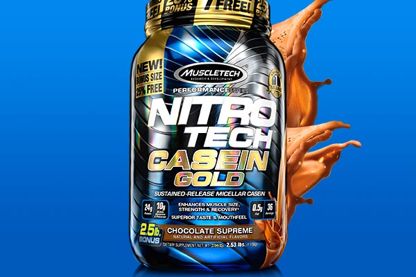 Nitro-Tech Casein Gold w dwóch bonusowych rozmiarach!