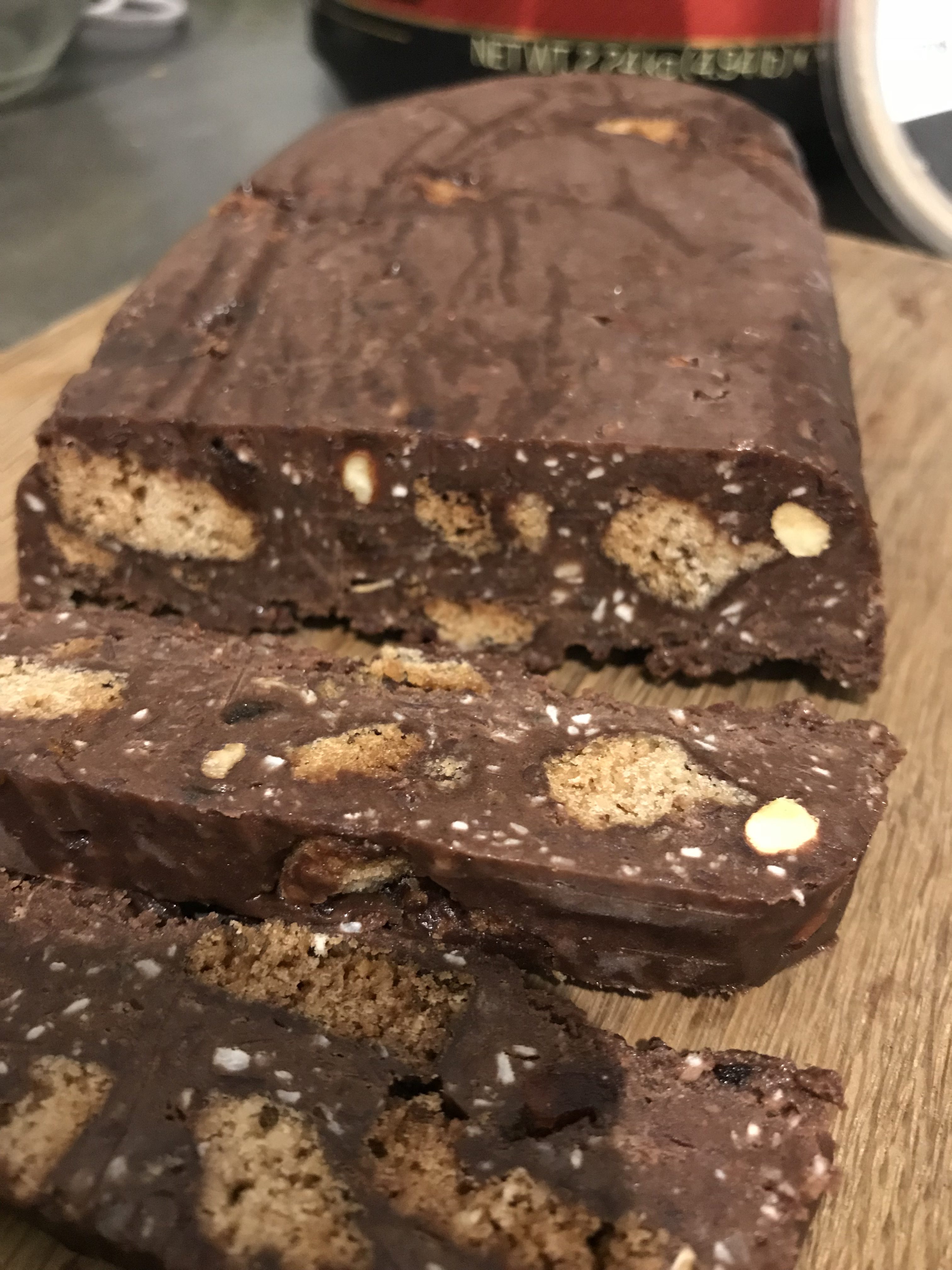 Proteinowy blok czekoladowy z ciasteczkami