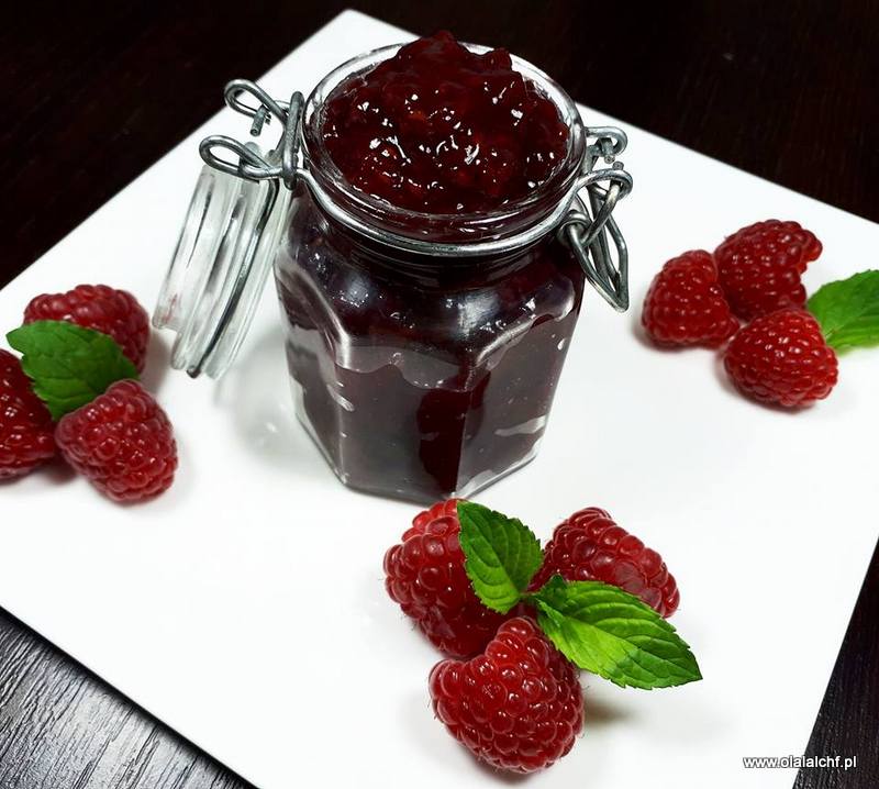 DŻEM MALINOWY Z CHIA (keto, LCHF, paleo, bez cukru)