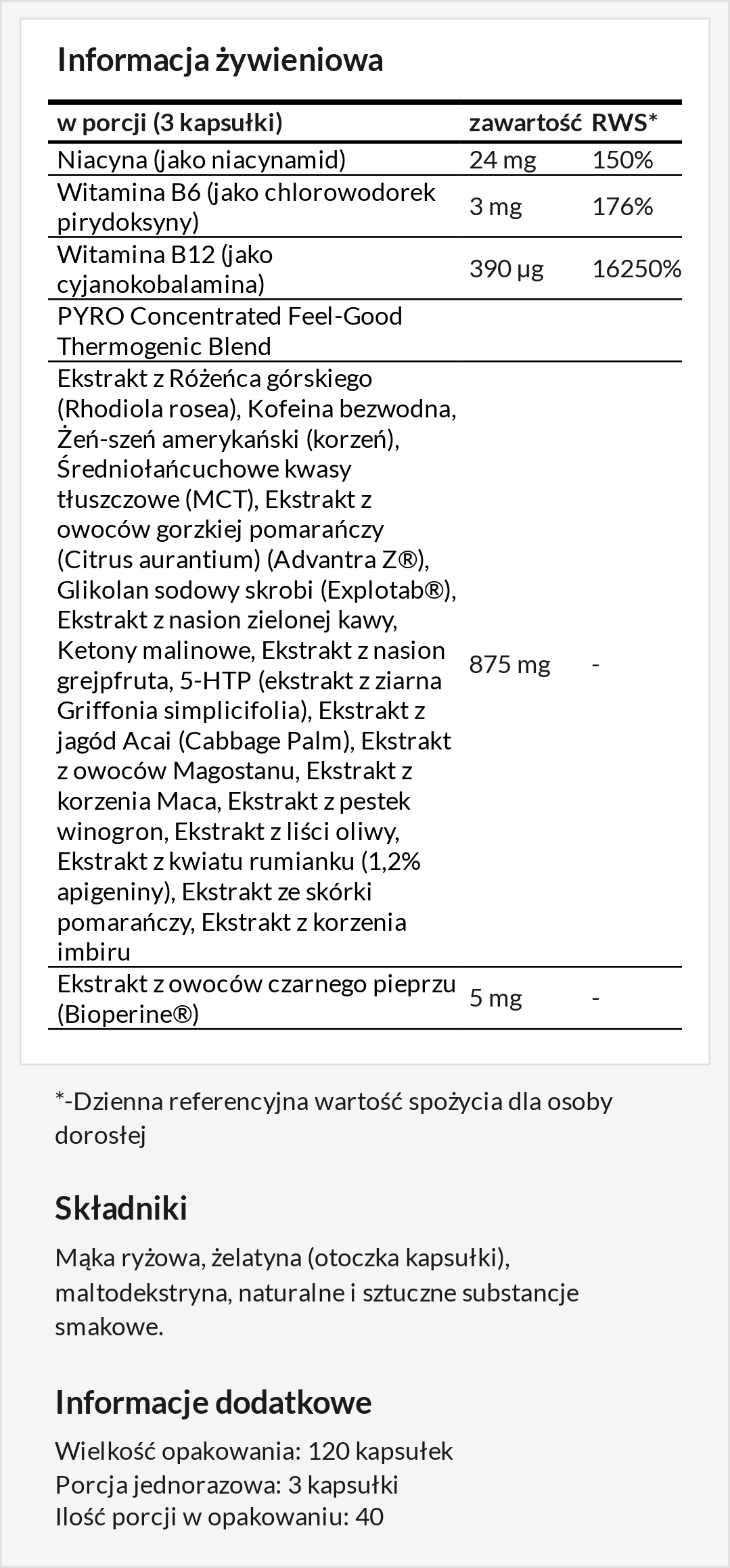 Gat Jet Fuel Pyro 120 kaps. MuscleZone