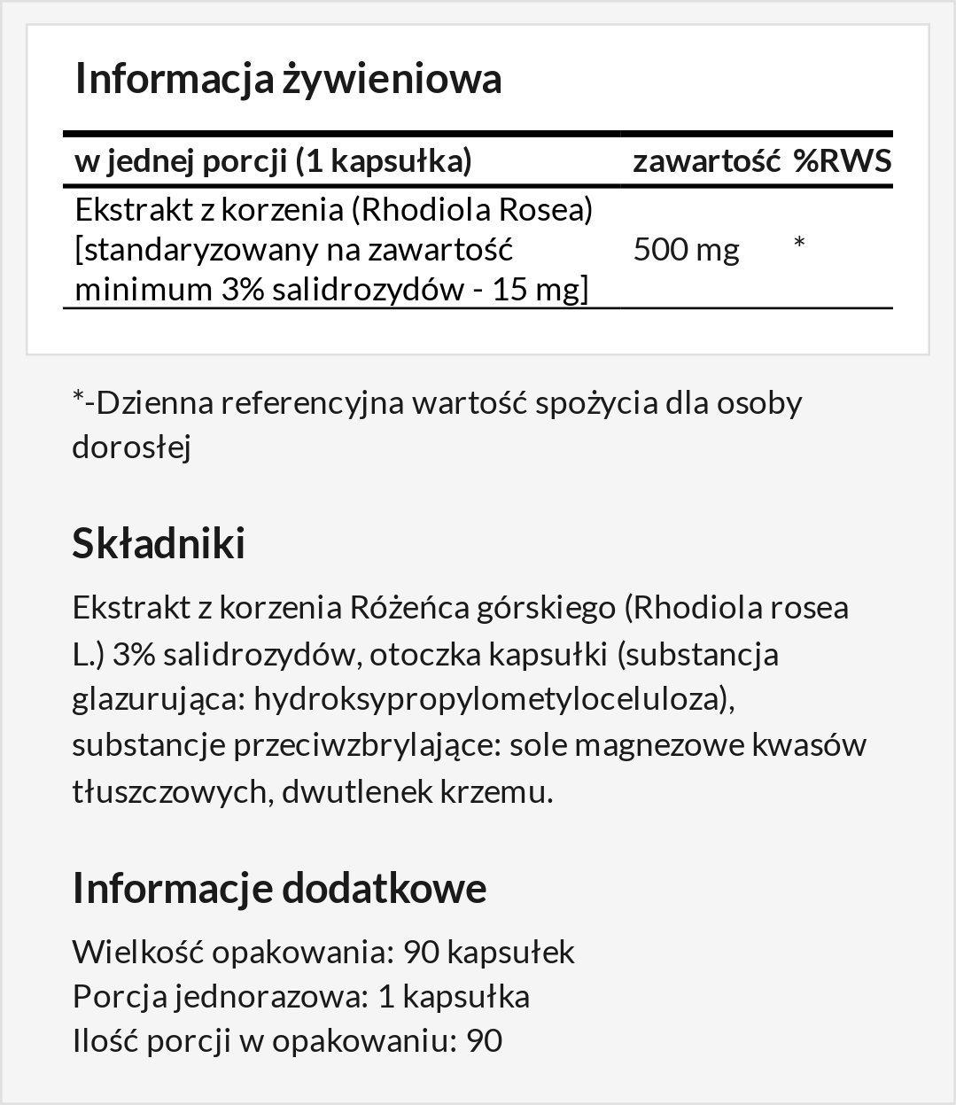 Informacja żywieniowa