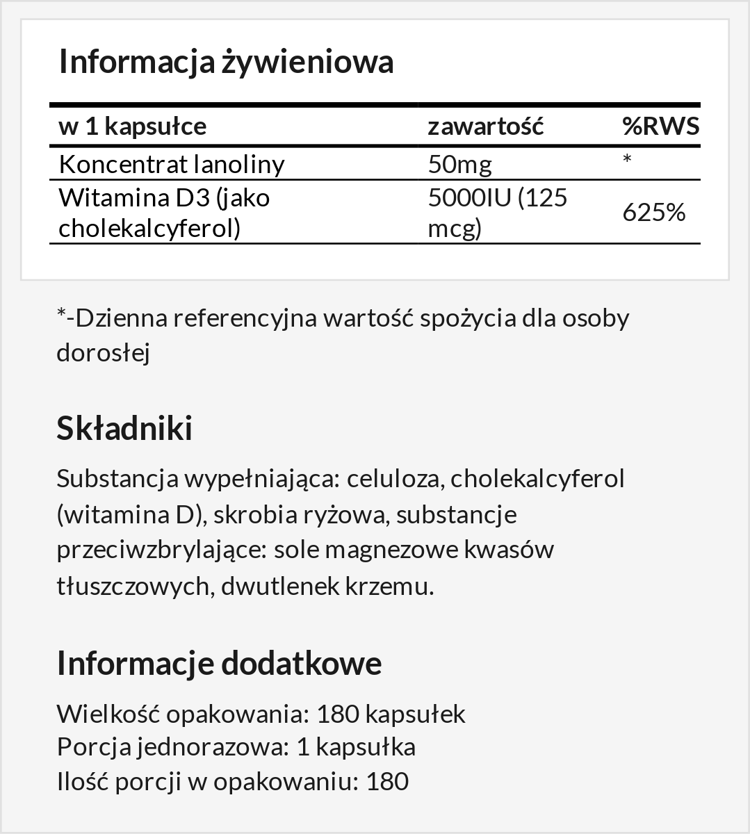 Informacja żywieniowa