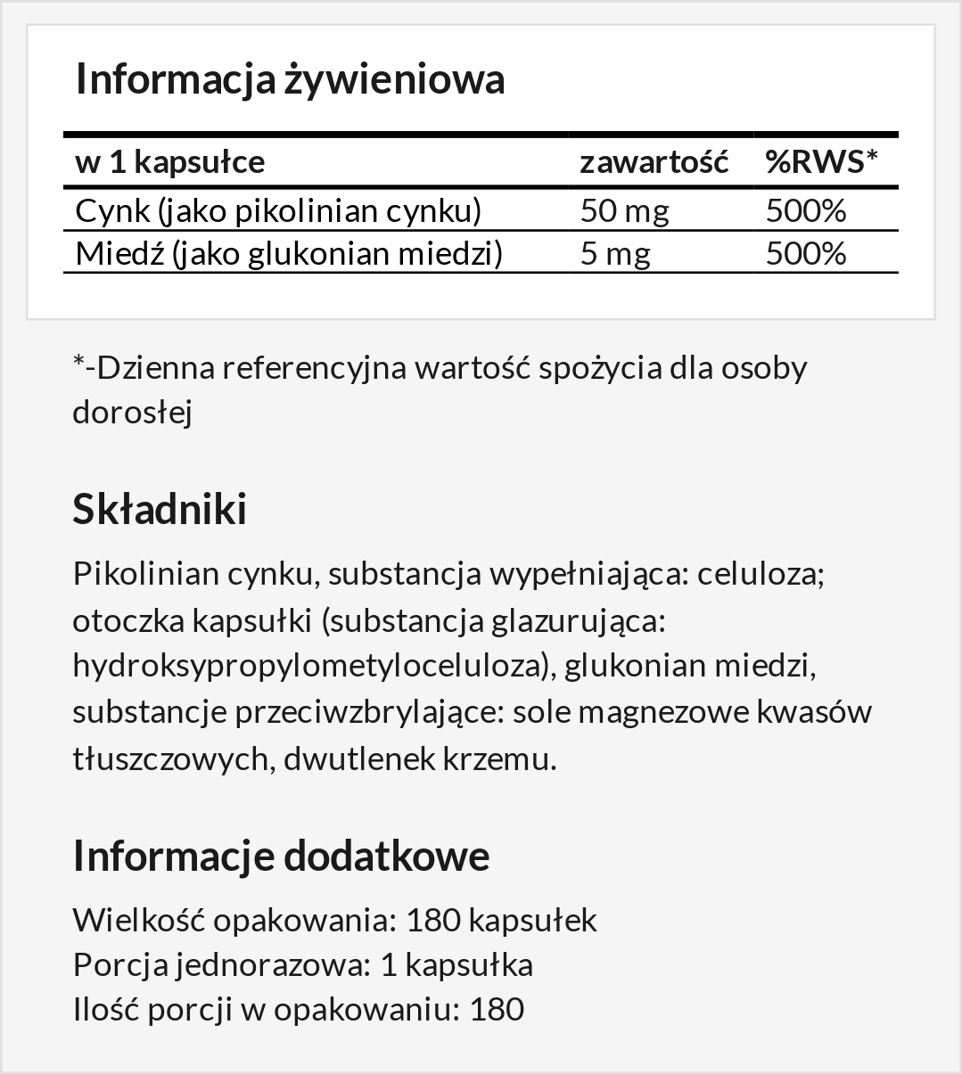 Informacja żywieniowa