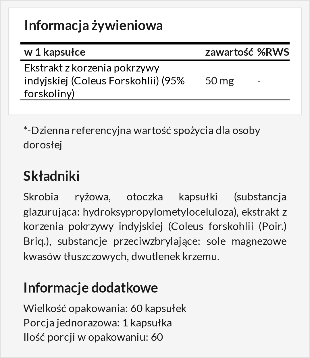Informacja żywieniowa