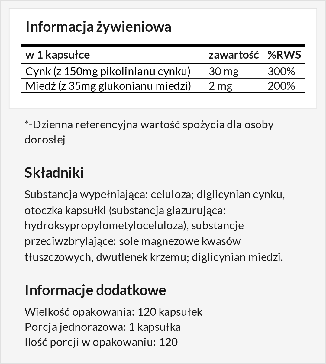 Informacja żywieniowa